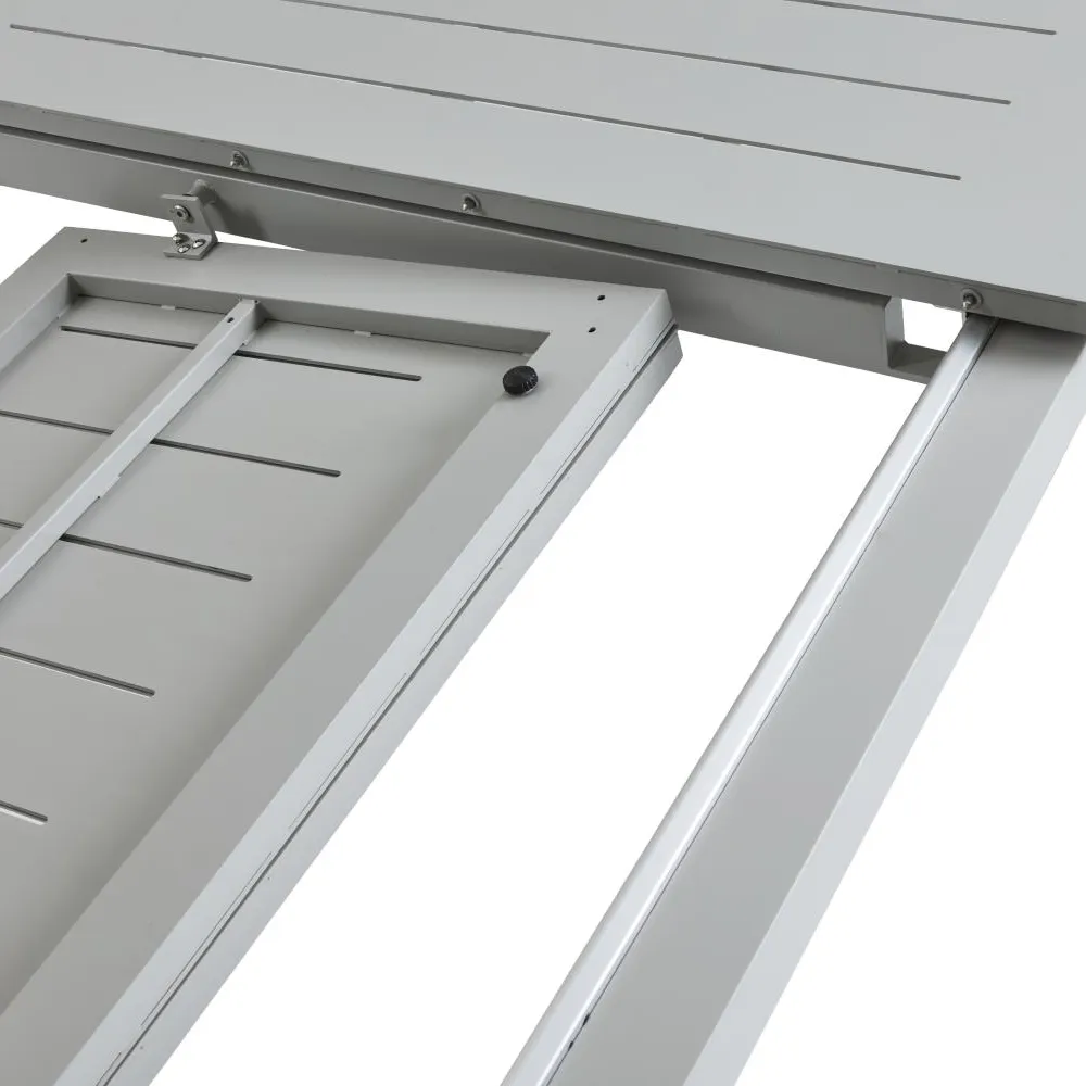 Lomma matbord 100x260-380 cm Ljusgrå