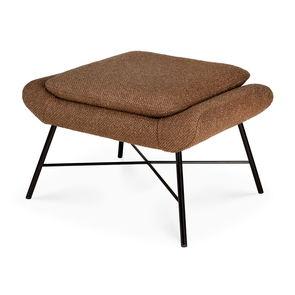 ethnicraft, barrow fotpall - copper fabric