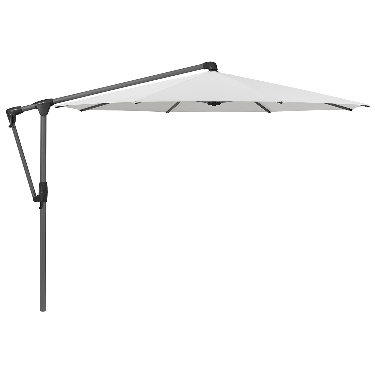 Sunwing Casa frihängande parasoll 330 cm kat.5 antracite alu / 664 pearl Glatz