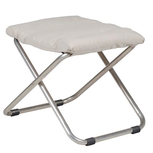 Chico soft fotpall beige aluminium 