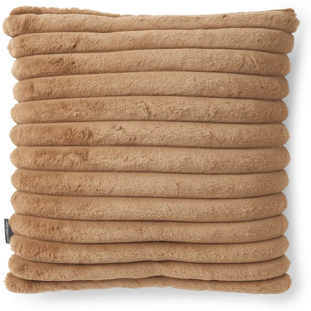 Skinnwille, Stripy Prydnadskudde 45x45 cm Cognac