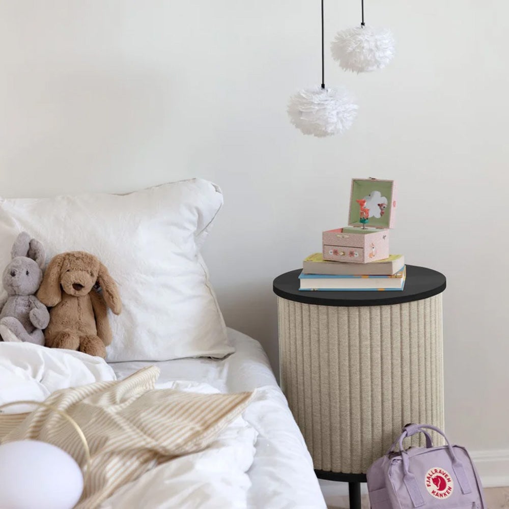 Audacious Sidobord Svart Ek/White Sands