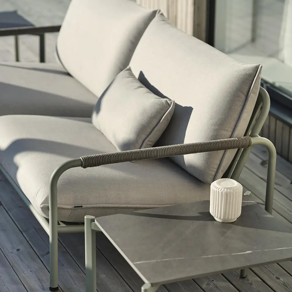 Lerberget 2,5-sits soffa grön / ash 