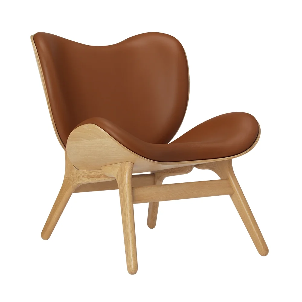 A Conversation Piece Loungestol Oak/Hope Leather Cognac