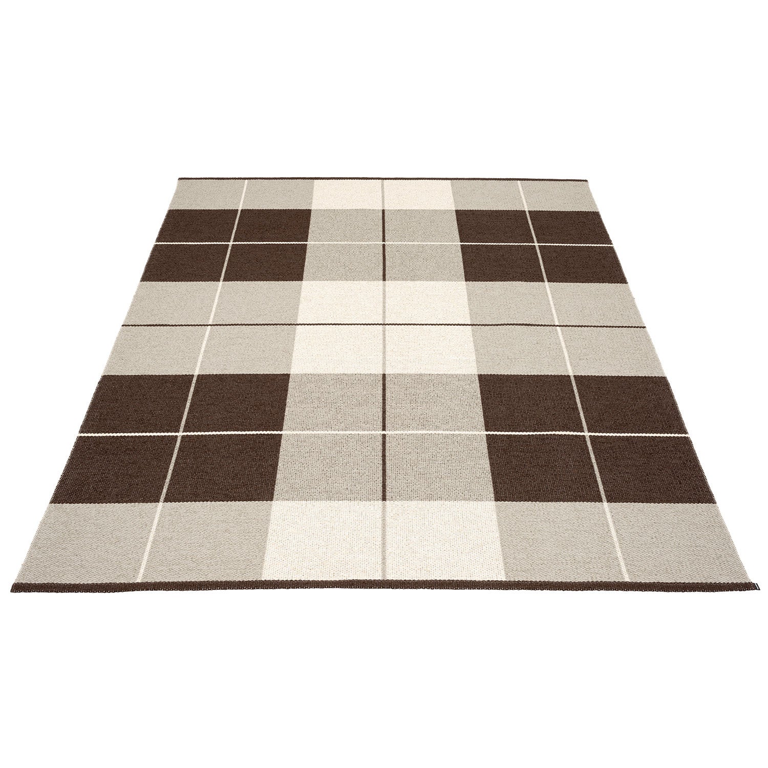 Pappelina, Ed matta 180x260 cm dark brown / linen / vanilla