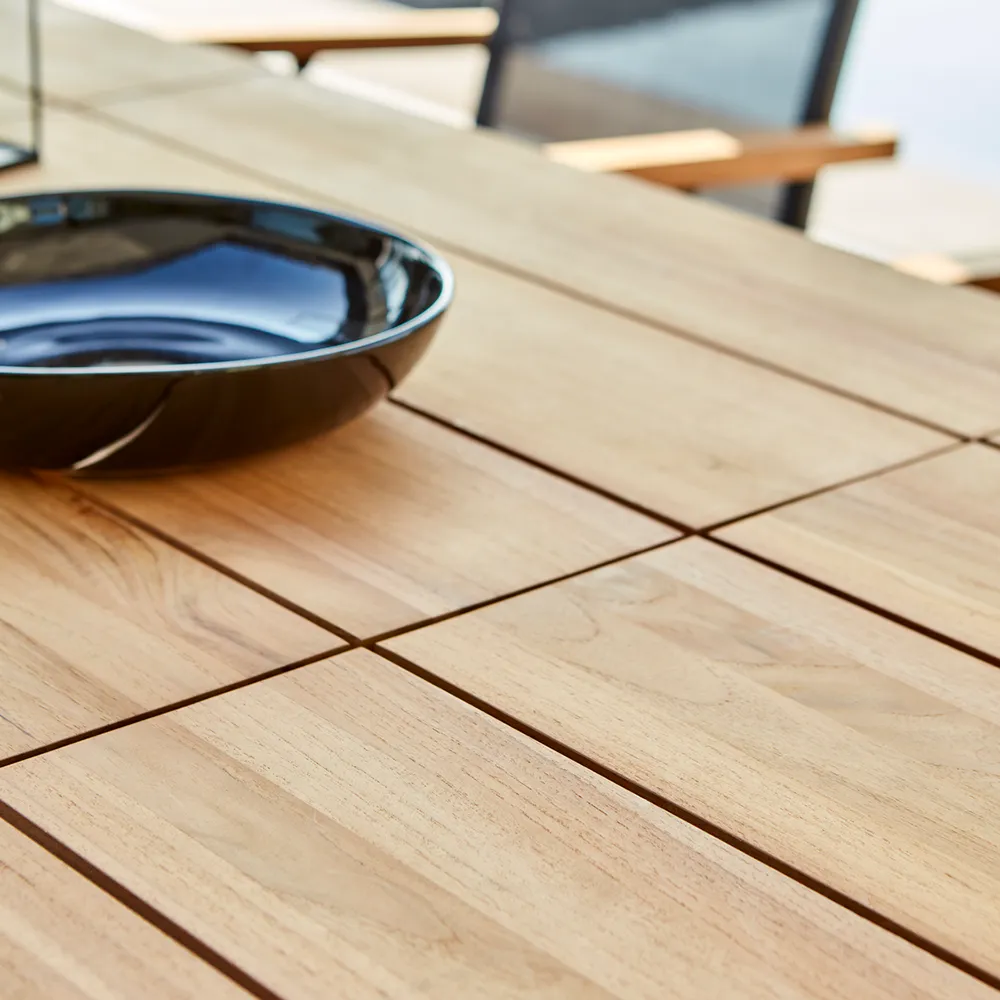 Nox matbord 90x240 cm antracit/teak 