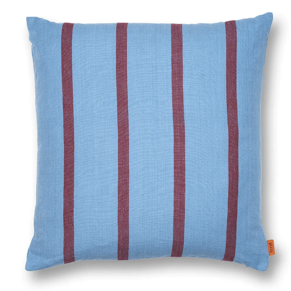 Produktfoto för Ferm Living - Grand Cushion - Kudde - Faded Blue/Burgundy - W50 x H50 cm