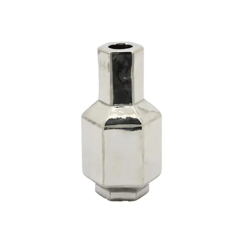 Axis small Ljusstake 7,8x7x15 cm Lergods chrome