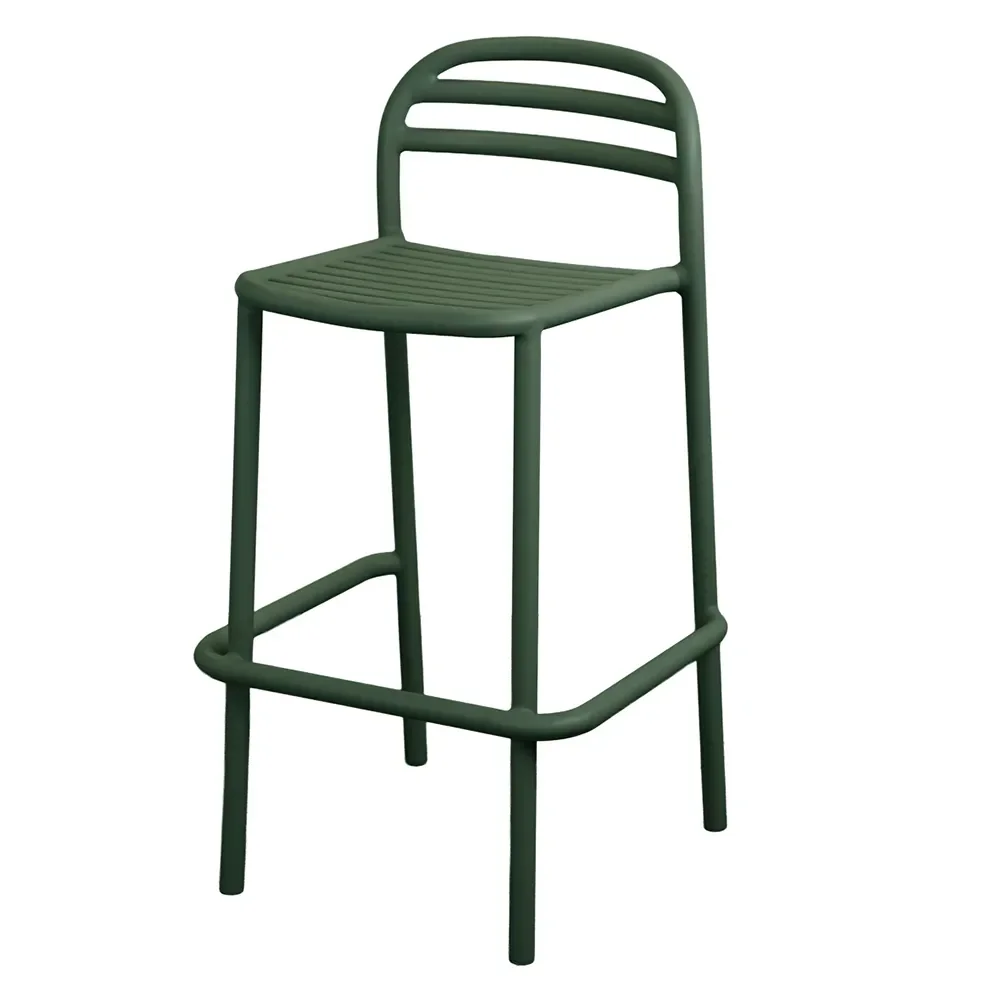 Bliss barstol, stapelbar Dark green, aluminium