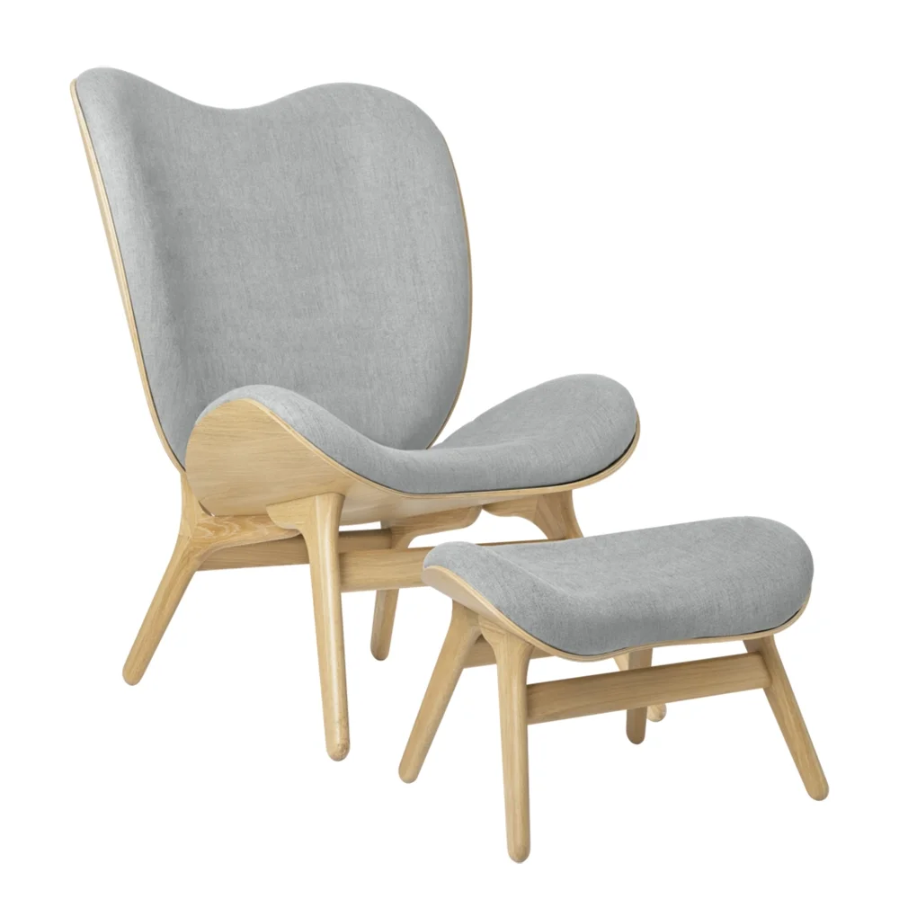 A Conversation Piece Ottoman Fotpall Oak/Sterling