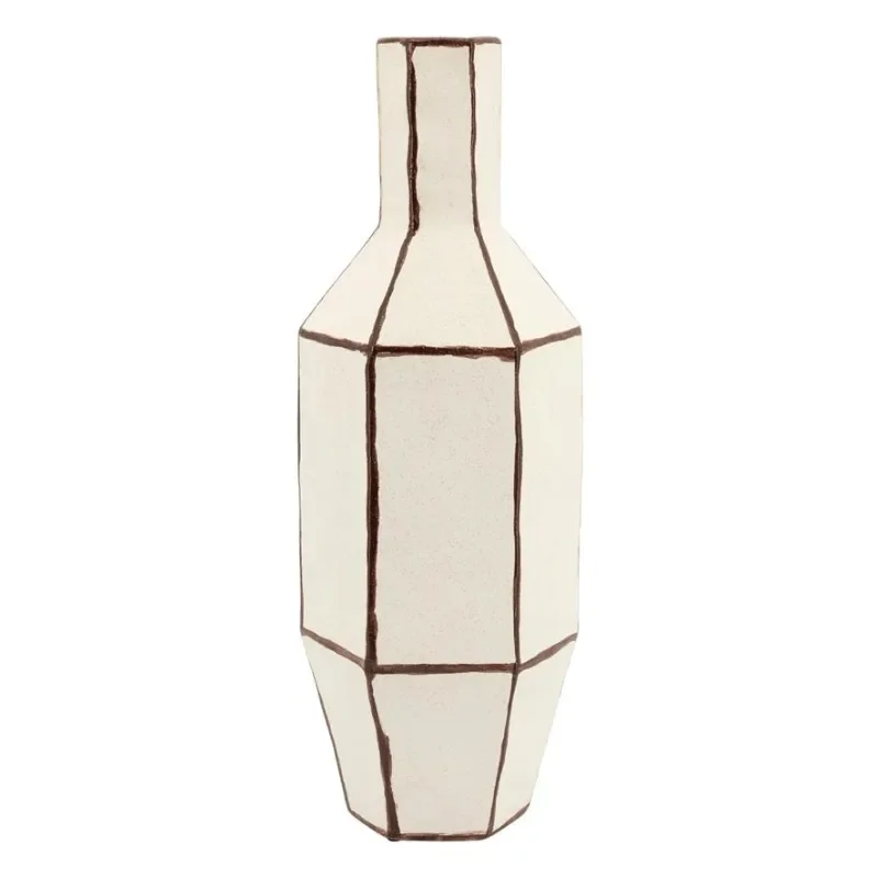 Facet 3 19,5x18x55,5 cm Lergods Off white