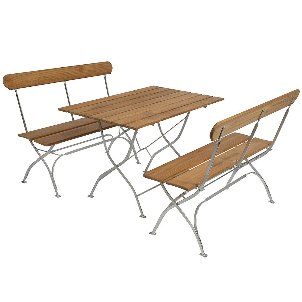 Bryggerigrupp Bord & 2 Soffor Teak