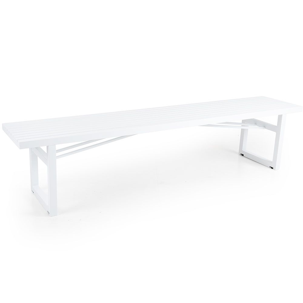 Vevi bänk 41x200 cm vit 