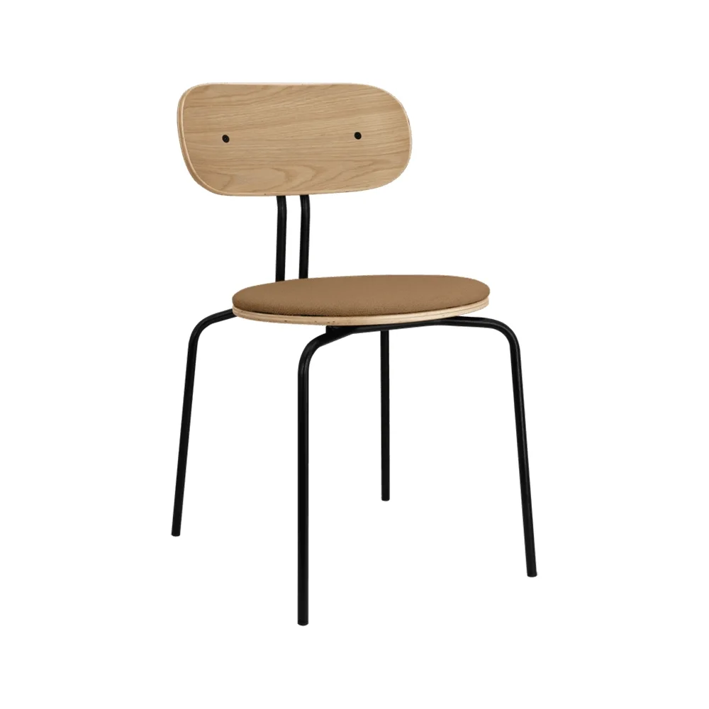 Curious Matstol Ek/Svart Metall Sugar Brown