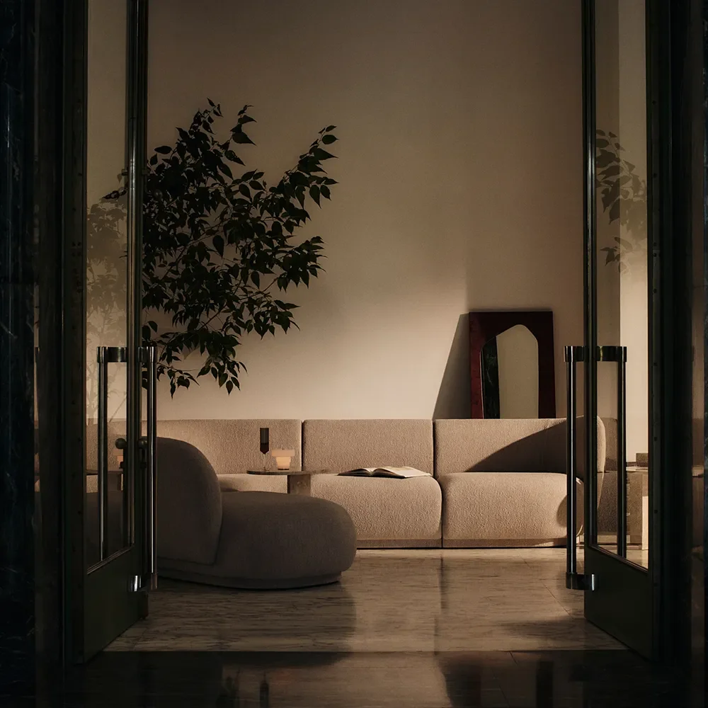 Munblåst Portabel Dimbar LED-Bordslampa Ripple