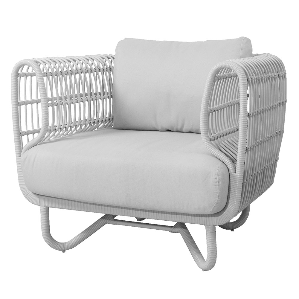 Cane-Line Nest Loungefåtölj Outdoor Inkl. White Natté Dynset