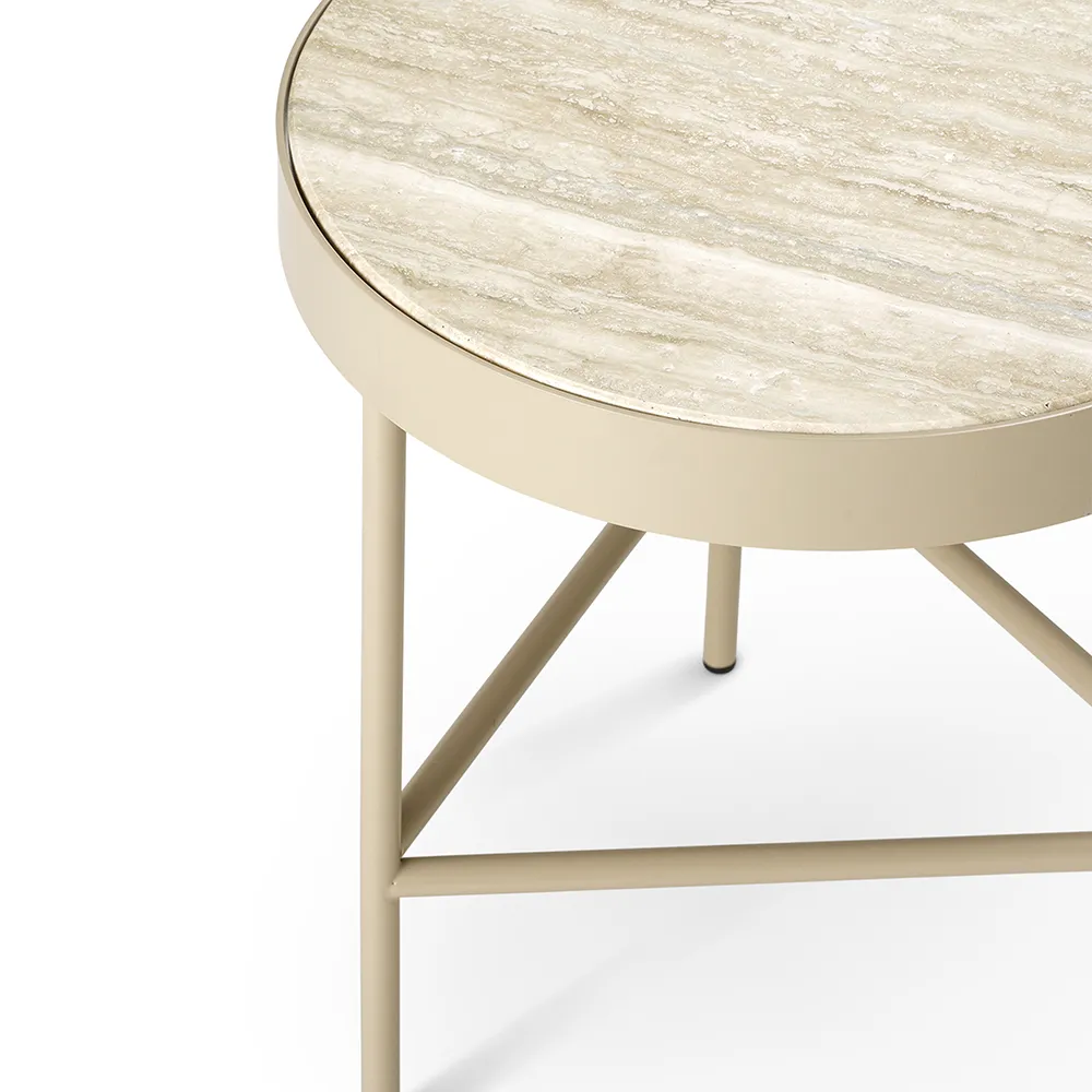 Travertine Sidobord - Cashmere