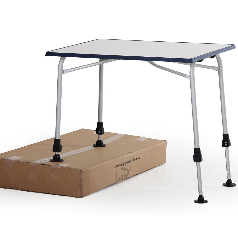 Volga campingbord silver/vit 60x80 cm 