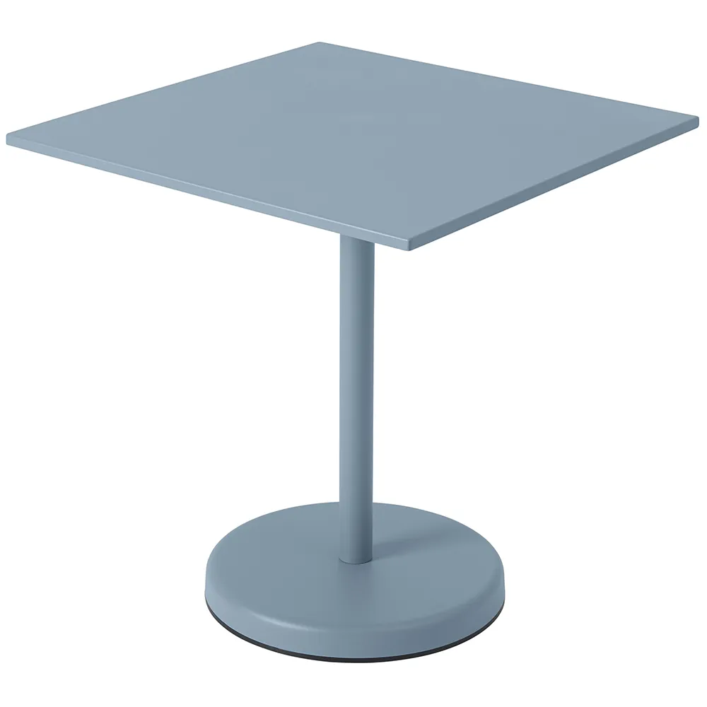 muuto, linear steel cafébord 70x70 cm pale blue