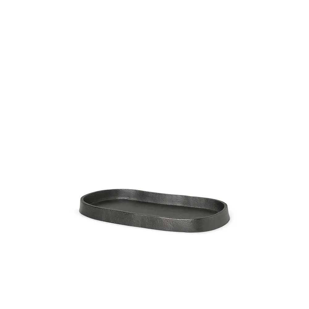 Yama Tray - Oval - Blackened Aluminium