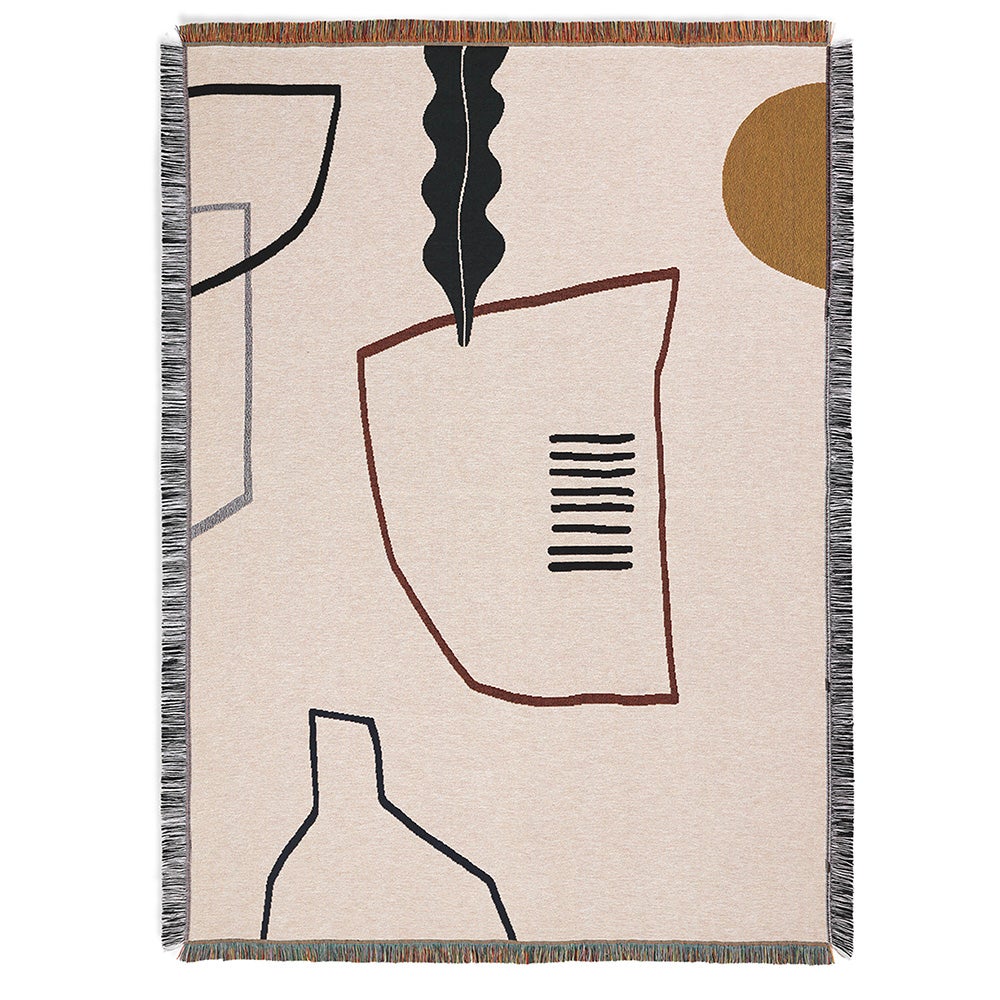Produktfoto för Ferm Living - Mirage Blanket - Filt - Off-White - W: 120 x H: 170 cm