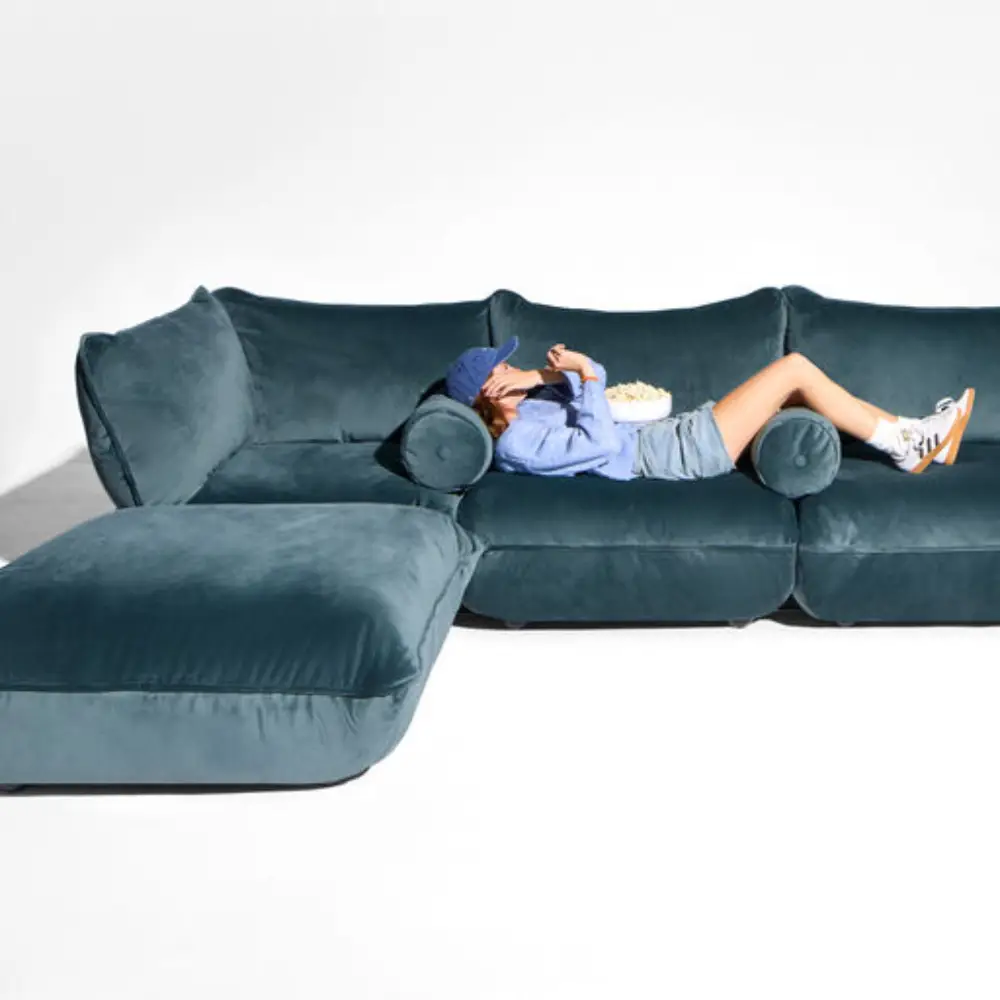 sumo fotpall velvet recycled petrol