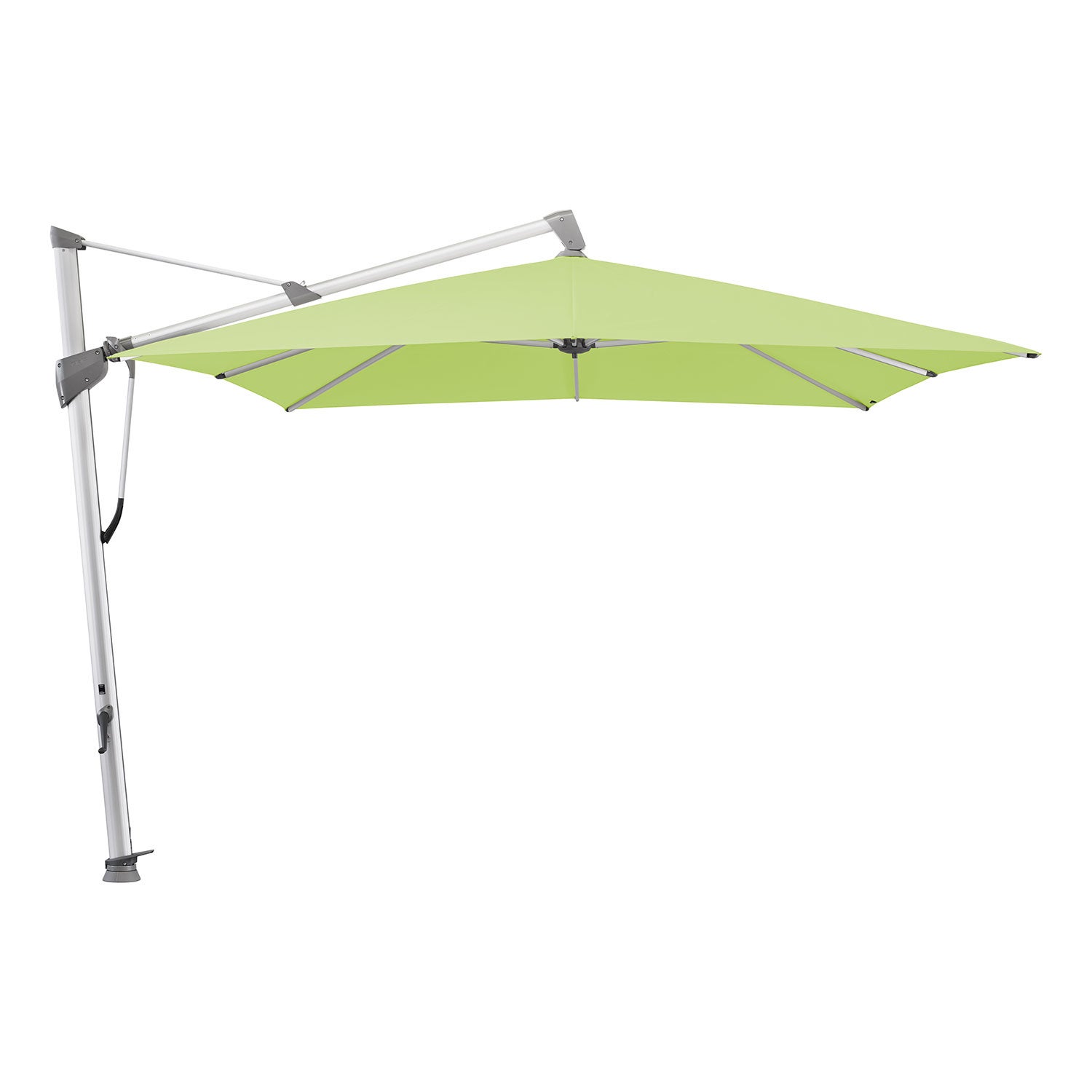 Sombrano S+ frihängande parasoll 350x350 cm kat.5 anodizerad alu / 670 mint 