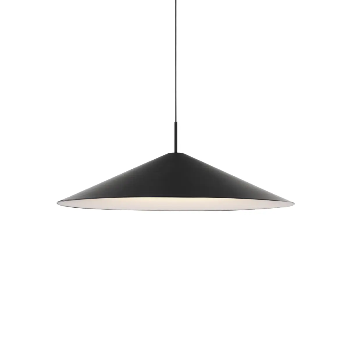 New Works, Brolly Pendellampa Ø90 Svart Anodiserad Aluminium