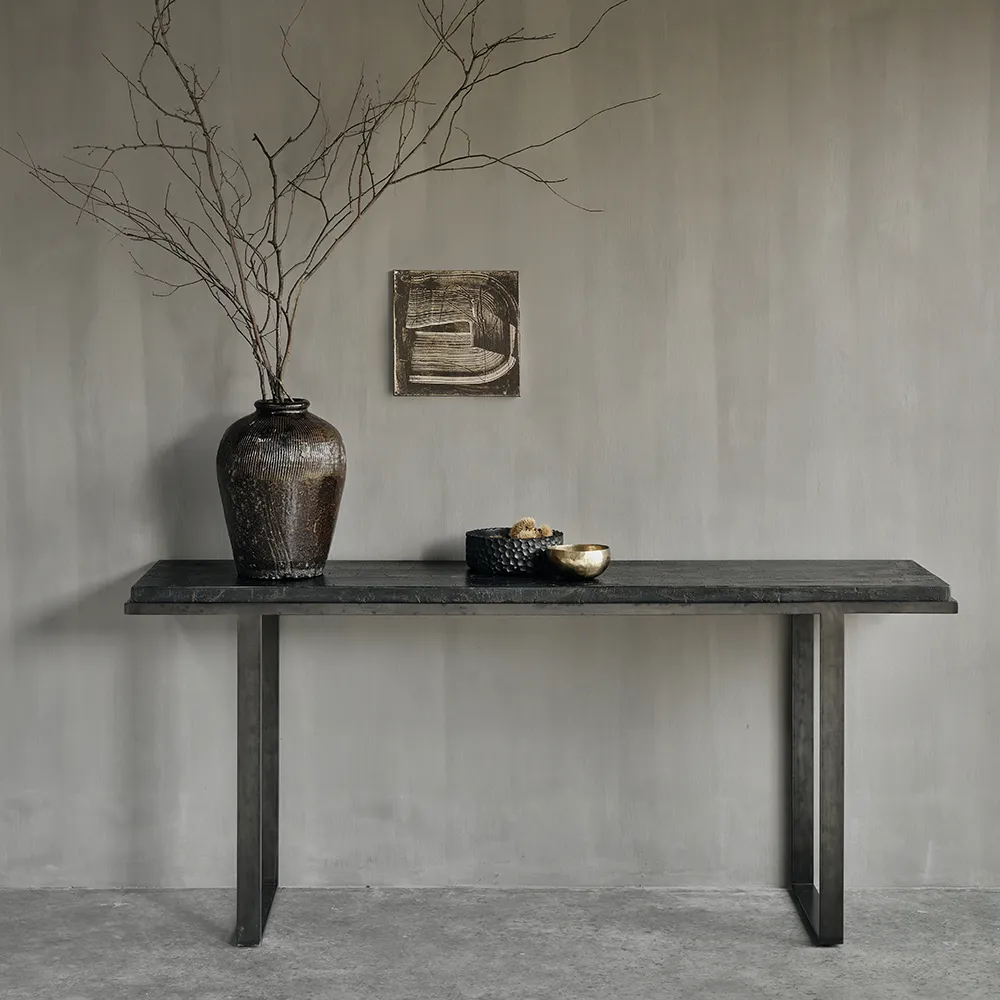 Chopped skål svartlackad mahogny- Set om 3