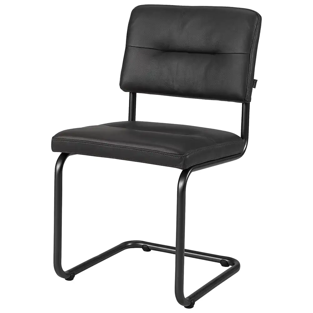 Caspian Matstol Anthracite leather