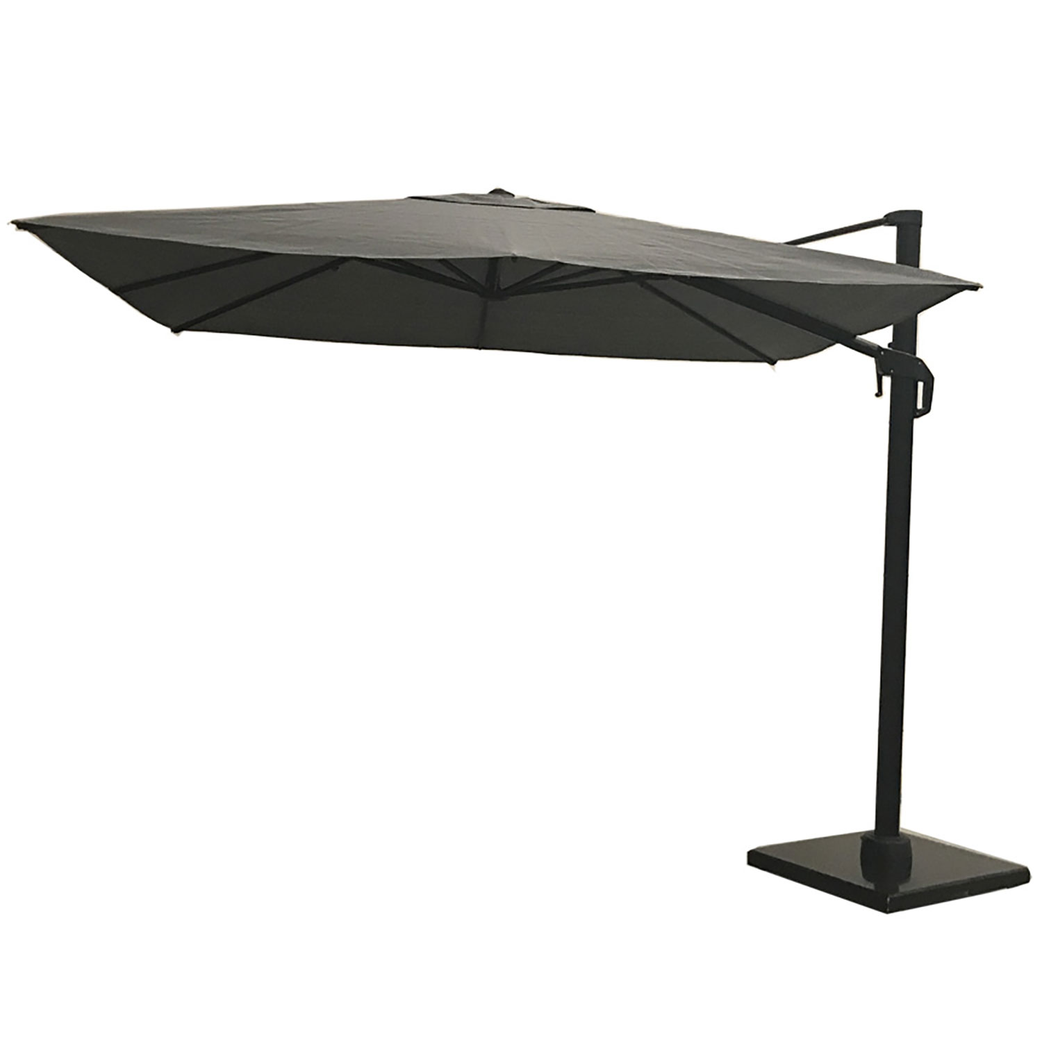 Platinum Sun & Shade, Coolfit frihängande parasoll 300x300cm anthracite