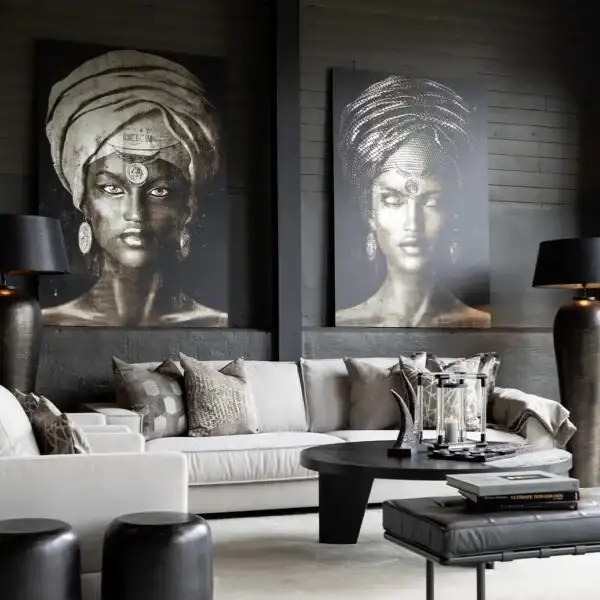 Väggdekor Glamour girl sepia 2 120x180 cm