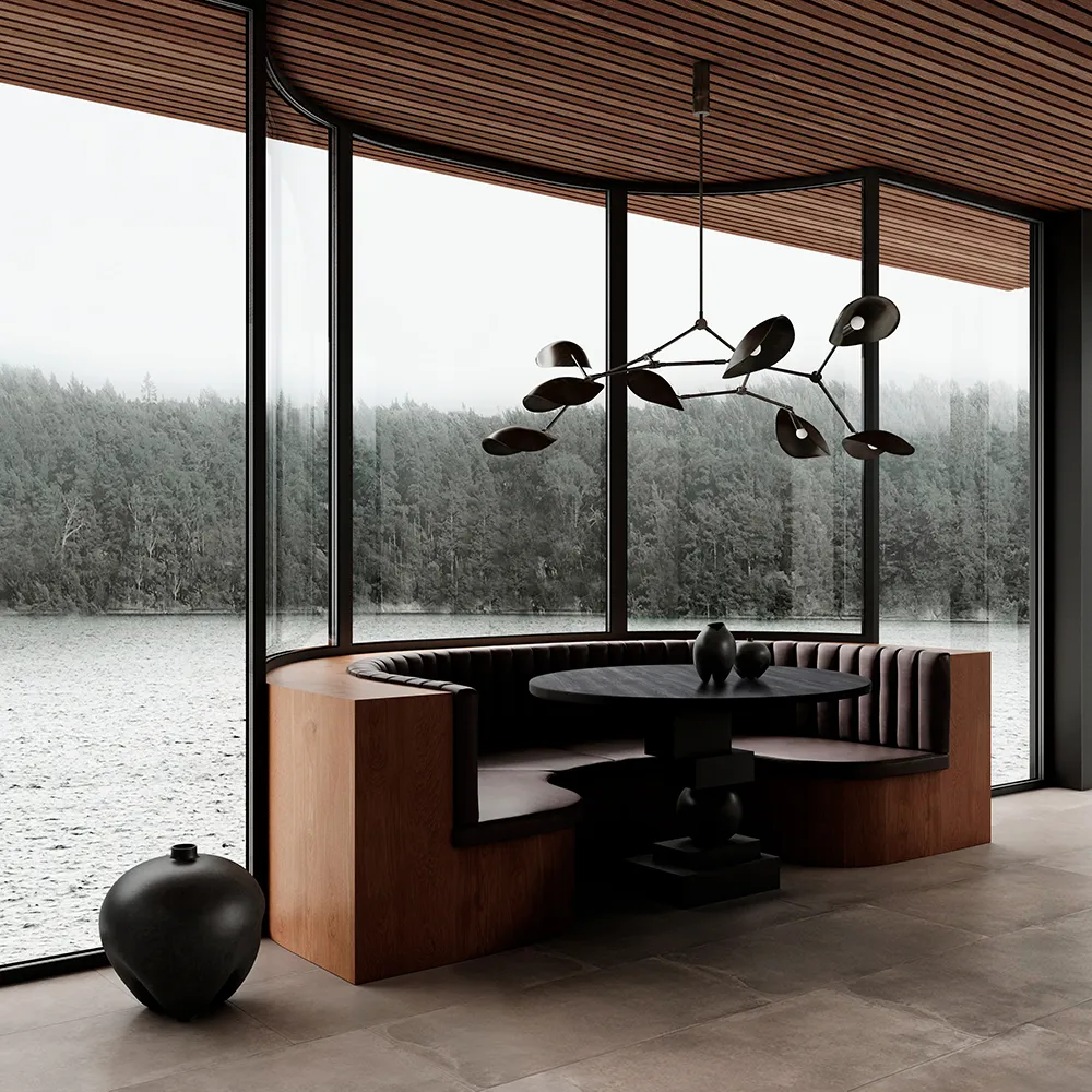 Artist Matbord Ø120 - Coffee Black Oak