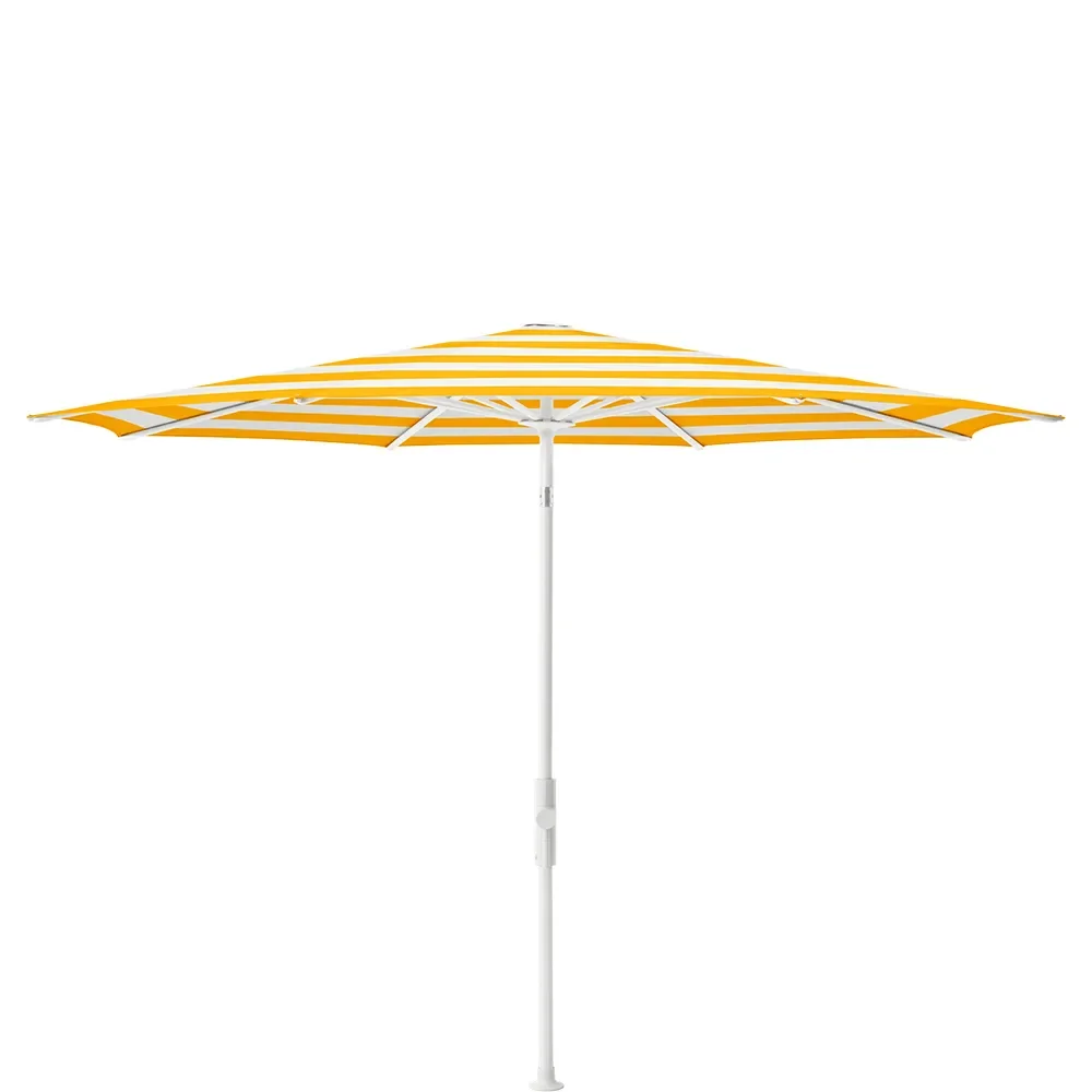 Glatz, Twist 300 cm parasoll matt white Kat.5 624 Yellow Stripe