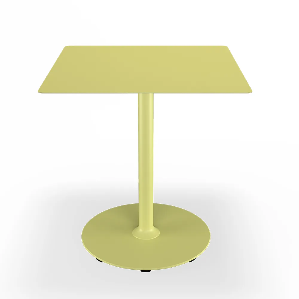 houe, pico café table, 70x70 cm, round base mono lemon zest