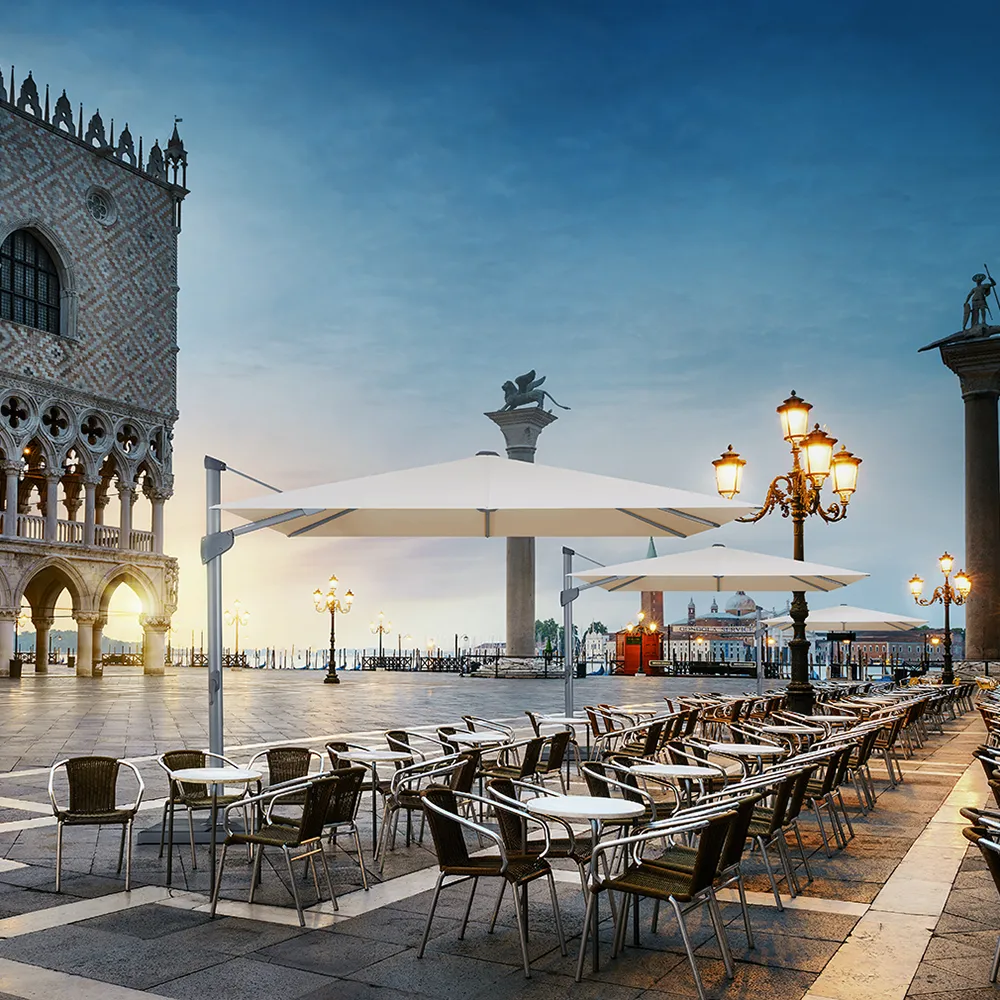 Fortano 400x300 cm parasoll alu Cat.4 408 Black