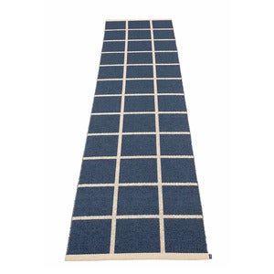 Vävd Matta Criss Dark Blue 70x300 cm