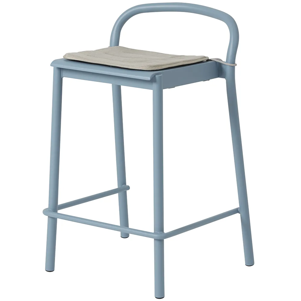 Alternativ bild 1 för Muuto - Linear Steel Chair Seat Pad - Kuddar för utomhusbruk - Light grey - L40 x D40 x H1 cm