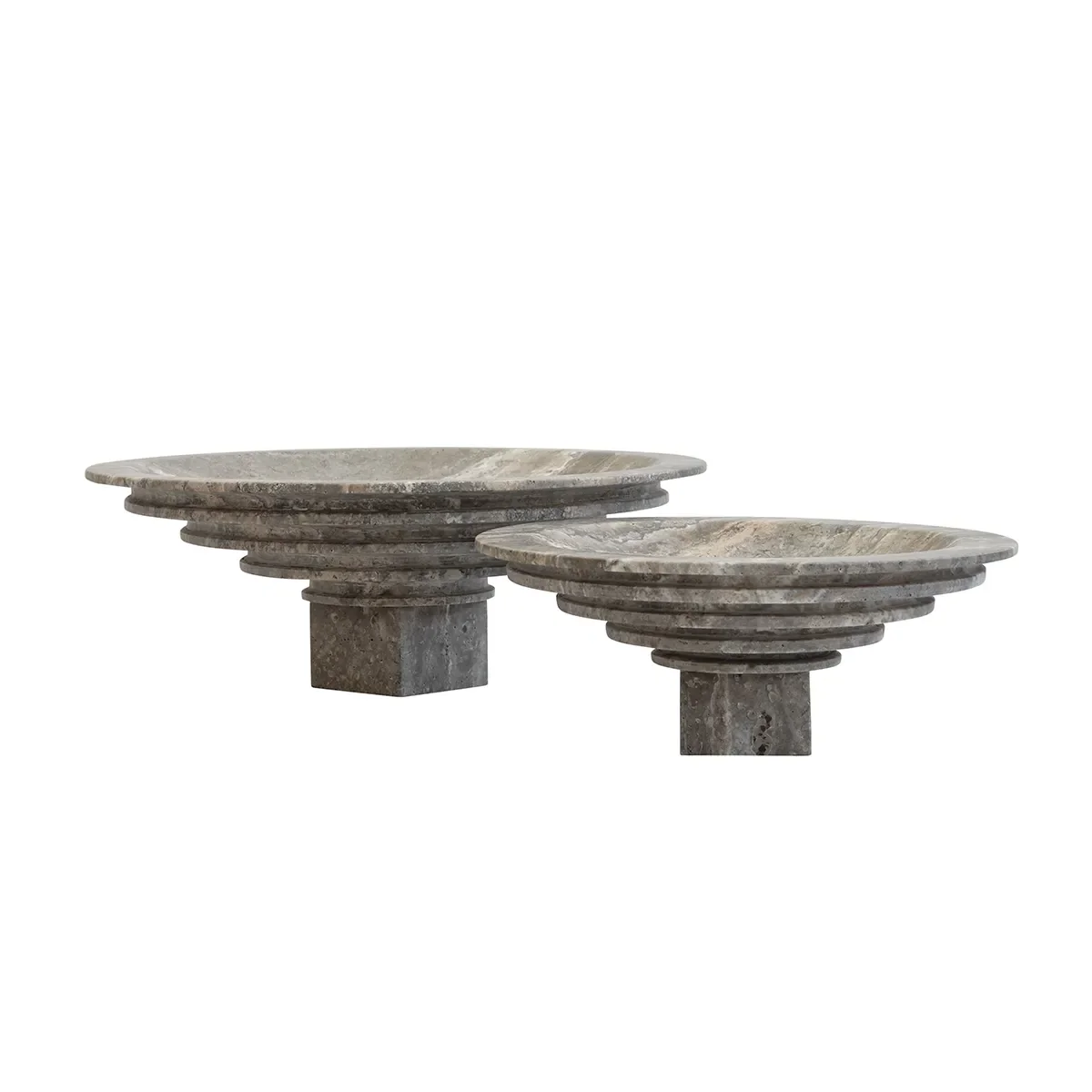 Dekorationsskål i Travertine Sori Big, Ø 40 cm