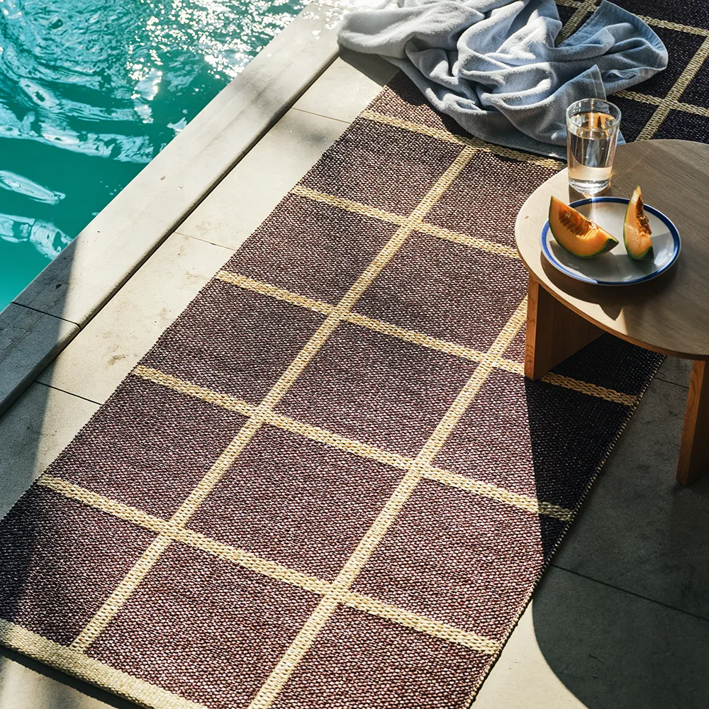 Vävd Matta Criss Burgundy 70x225 cm