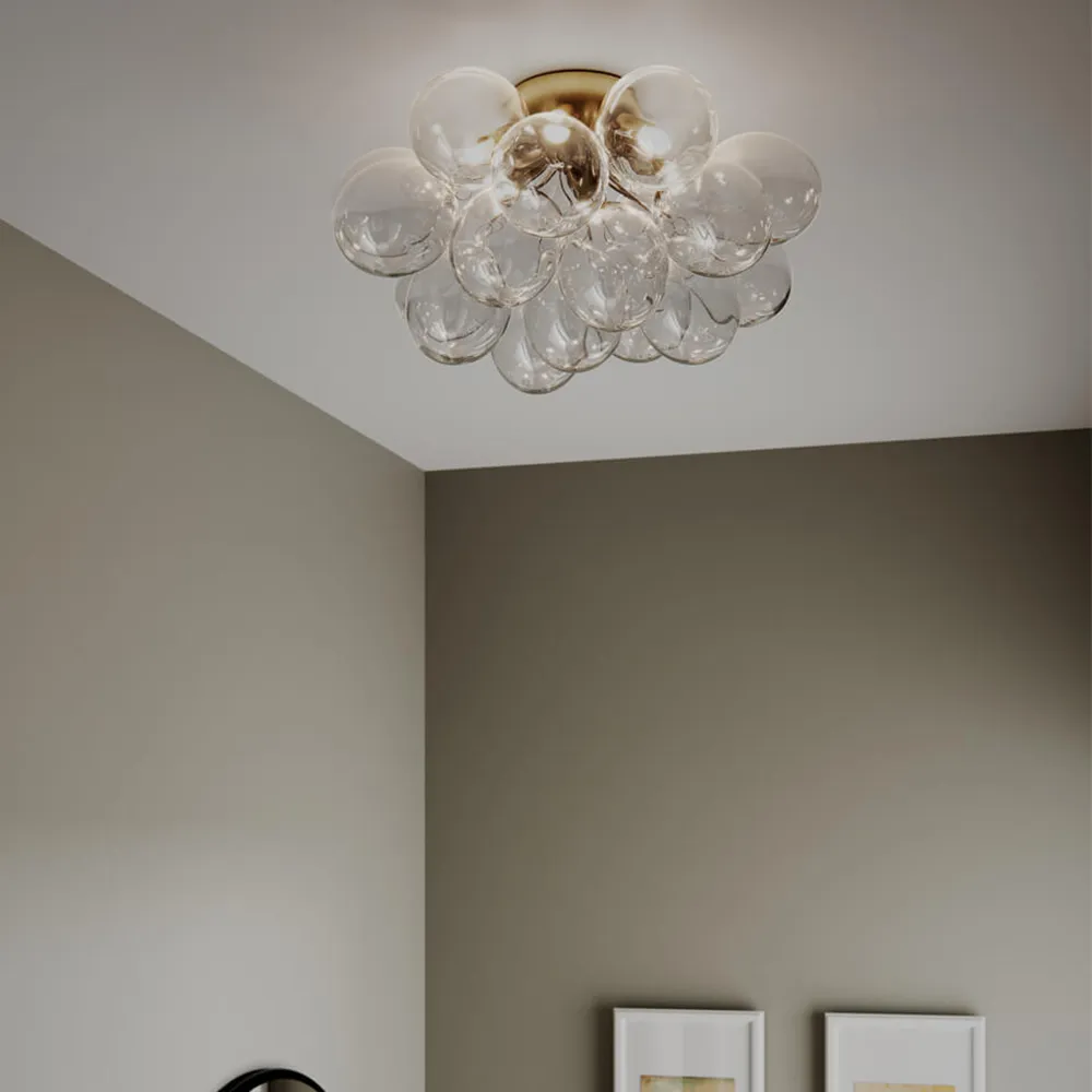 Alternativ bild 1 för by Rydéns, Gross plafond Ø50cm mässing/klarglas