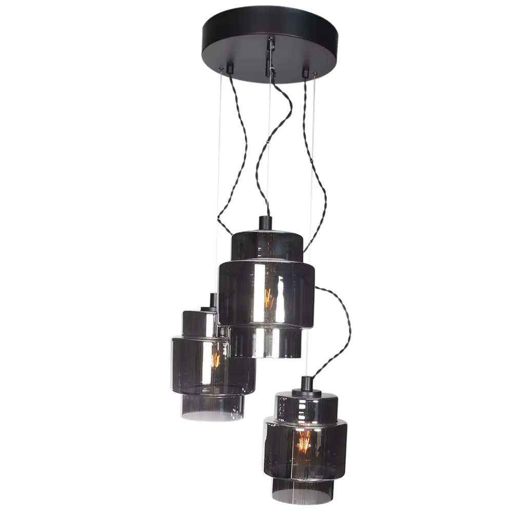 by Rydéns, Ebbot 3 Taklampa Rökgrå