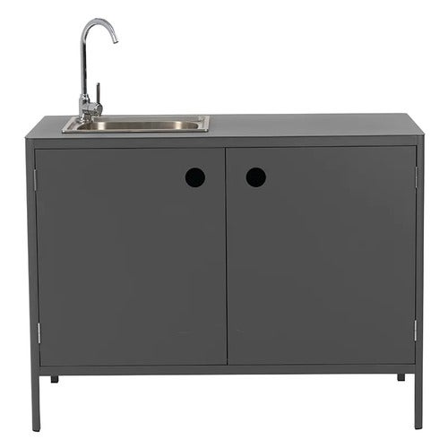 Kelia utekök   med vask och kran antracit Antracit