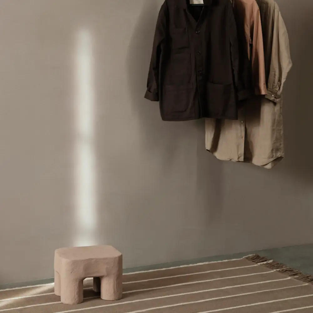 Calm Kelim Matta 200x300 cm - Dark Sand/Off-white