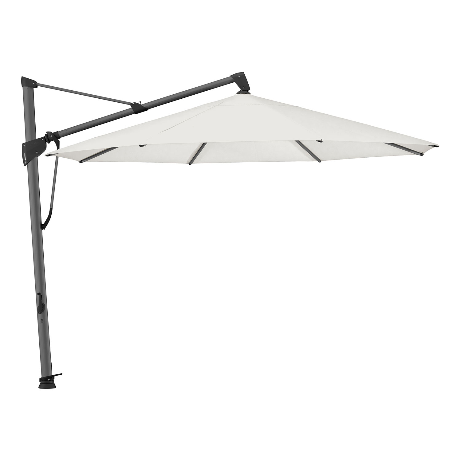 Sombrano S+ frihängande parasoll 350 cm kat.5 antracite alu / 500 plaster