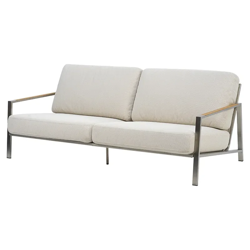 Naos 2,5-sits soffa  Stainless steel / Dot beige