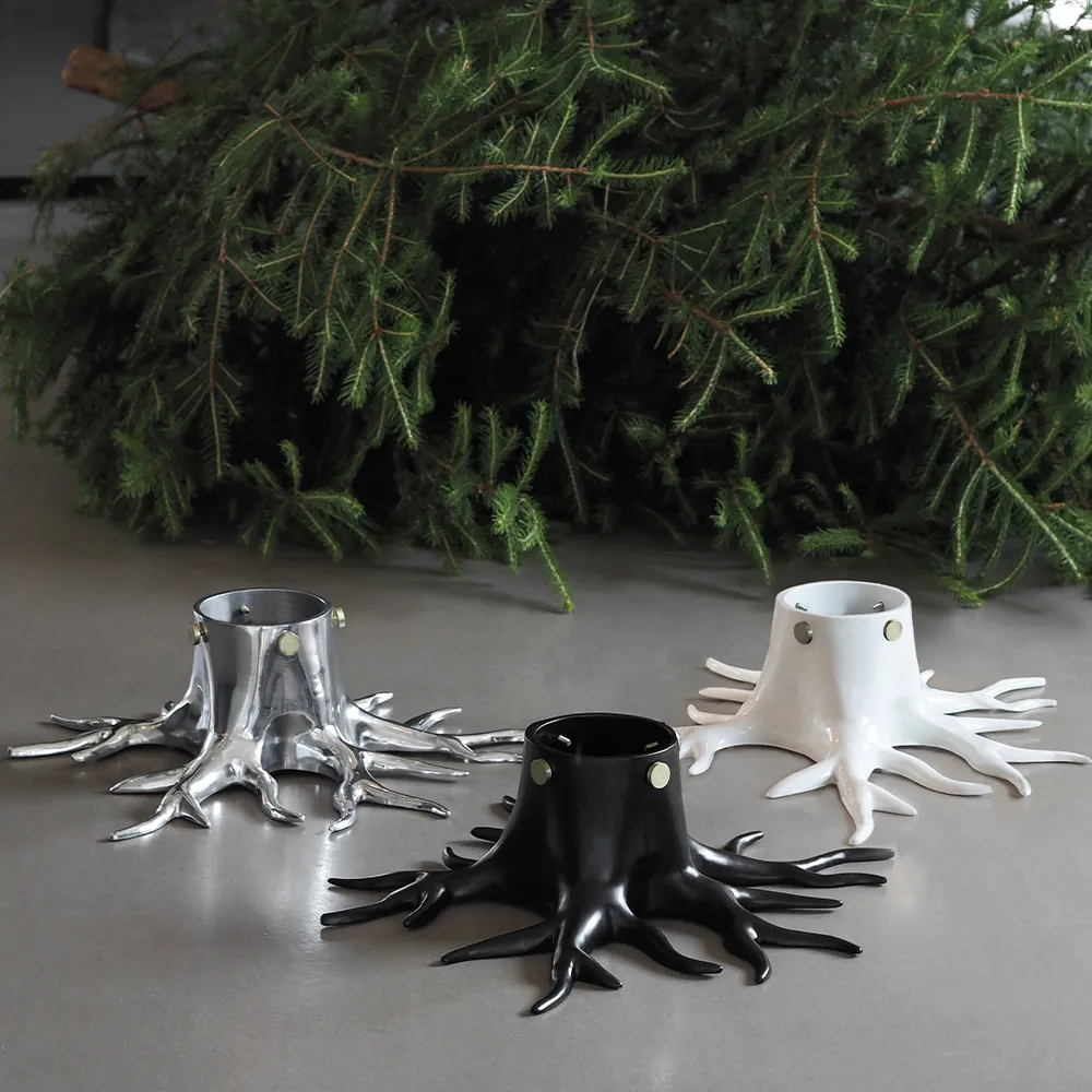 Julgransfot Creme white 