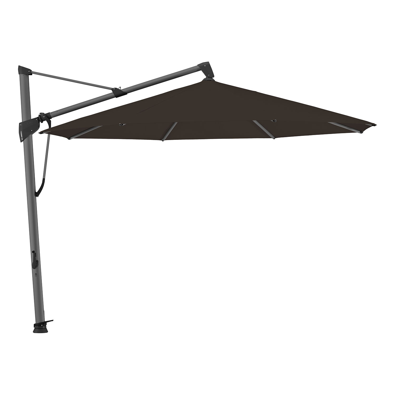 Sombrano S+ frihängande parasoll 400 cm kat.4 antracite alu / 408 black