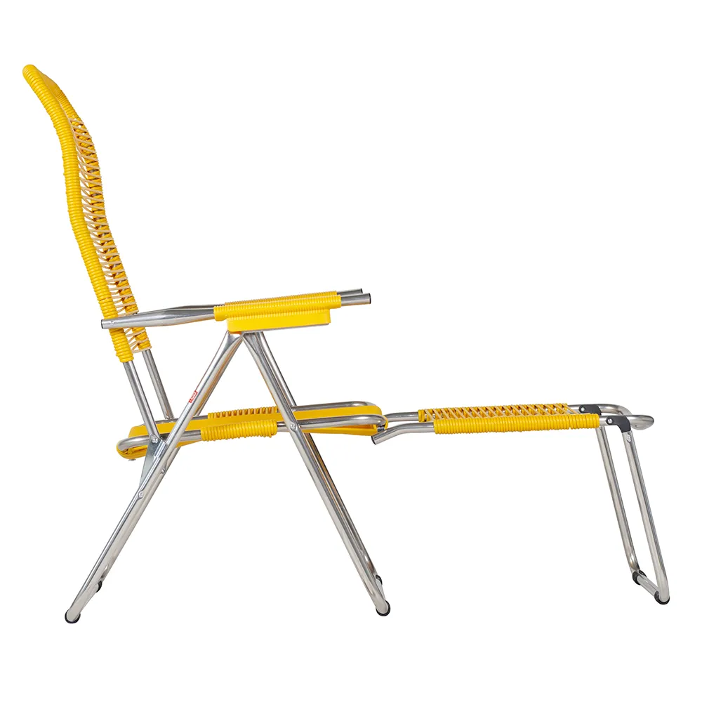 Spaghetti footrest yellow matt aluminium 