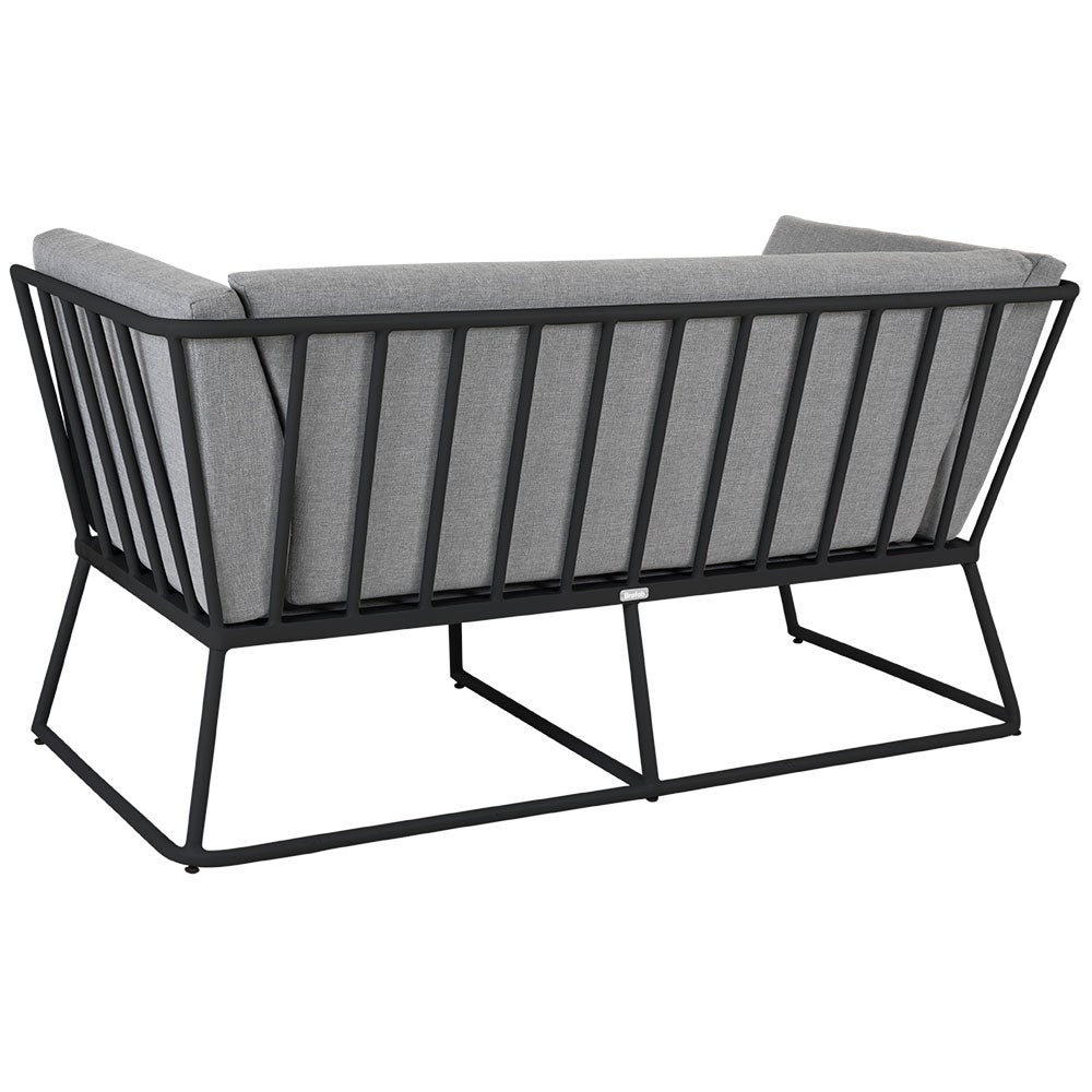 Vence 2-sits soffa svart/grå 